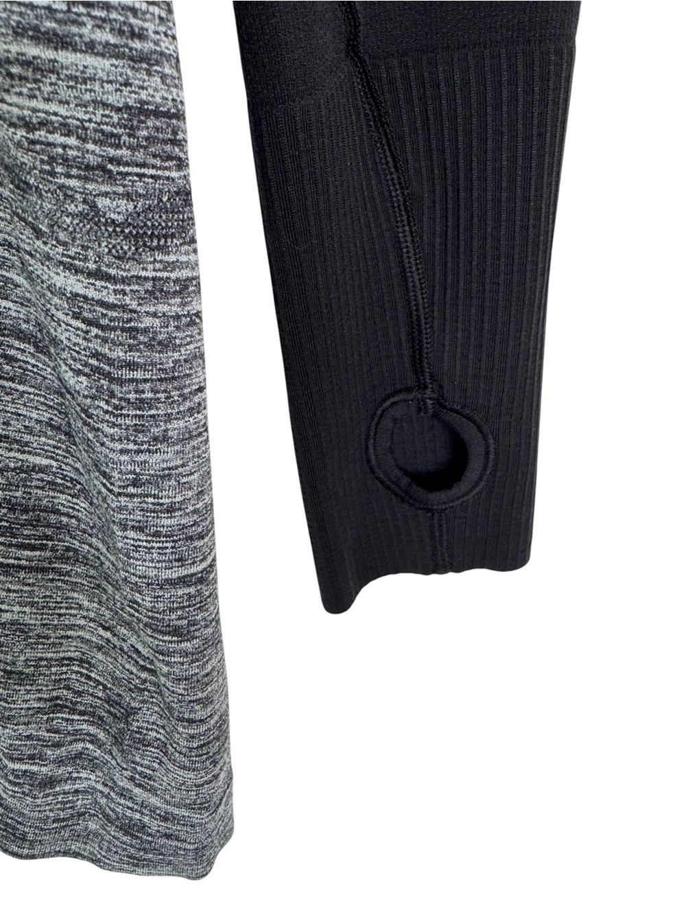 Lululemon Swiftly Tech Long Sleeve Crew Top black/Grey Ombre size 10 - Picture 6 of 8